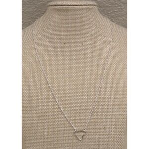 Dainty Sterling Silver Heart Necklace 925 16"